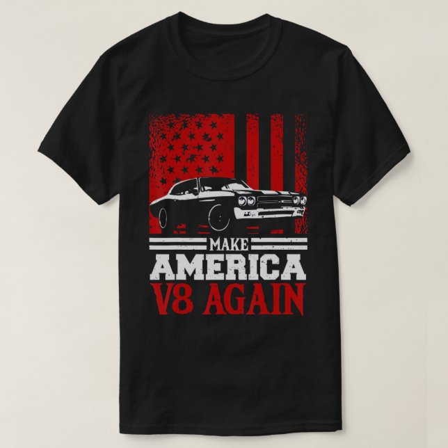 Camiseta Hacer que América V8 vuelva a ser Carreras de vehí (Diseño del anverso)