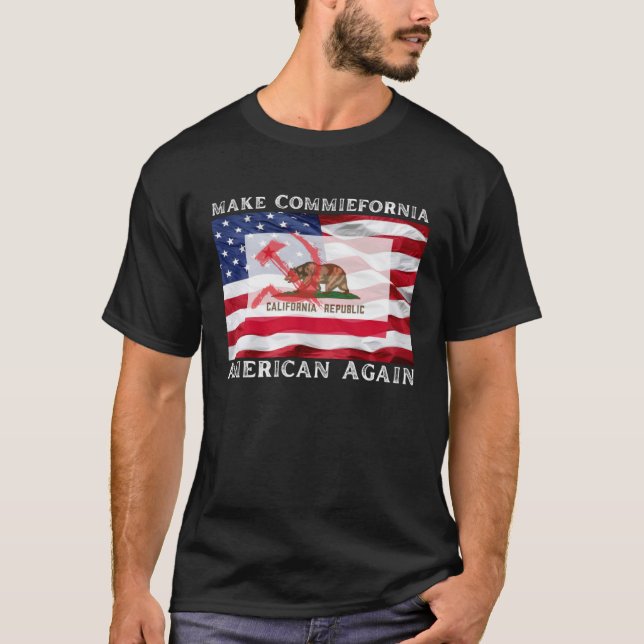 Camiseta Hacer que commiefornia norteamericana de nuevo par (Anverso)