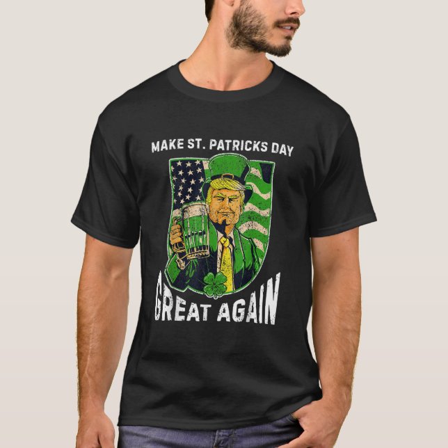 Camiseta Hacer que el Día de San Patricio sea grande otra v (Anverso)