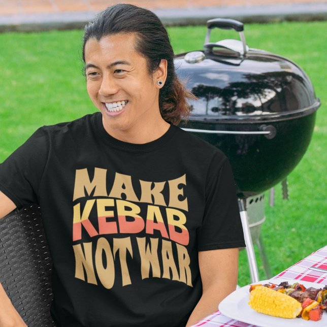 Camiseta Hacer que el kebab no sea guerra | Gracioso regalo (Make Kebab Not War | Funny Persian Gift T-Shirt)