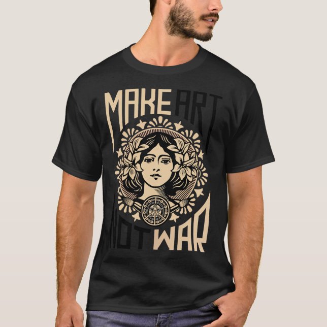 Camiseta Hacer que el símbolo de arte no de guerra sea esen (Anverso)