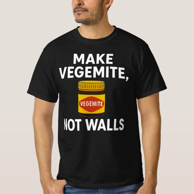 Camiseta Hacer que el Vegemite no la guerra la unidad austr (Anverso)