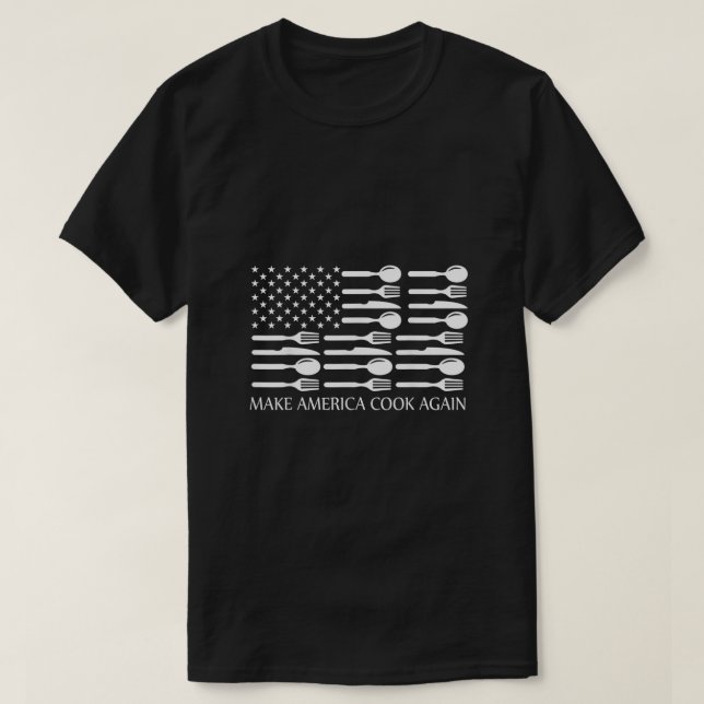 Camiseta Hacer que Estados Unidos Cocine De Nuevo Cocinando (Diseño del anverso)