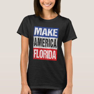 Camiseta Hacer que Estados Unidos Florida retro azul rojo