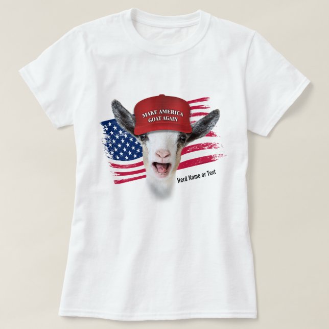 Camiseta Hacer que Estados Unidos GOAT vuelva a ser un enan (Diseño del anverso)