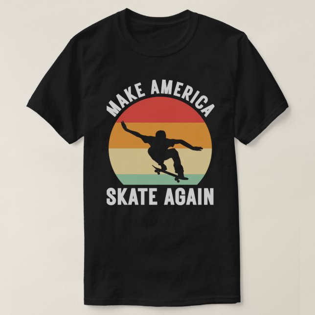 Camiseta Hacer que Estados Unidos patine de nuevo con camis (Diseño del anverso)