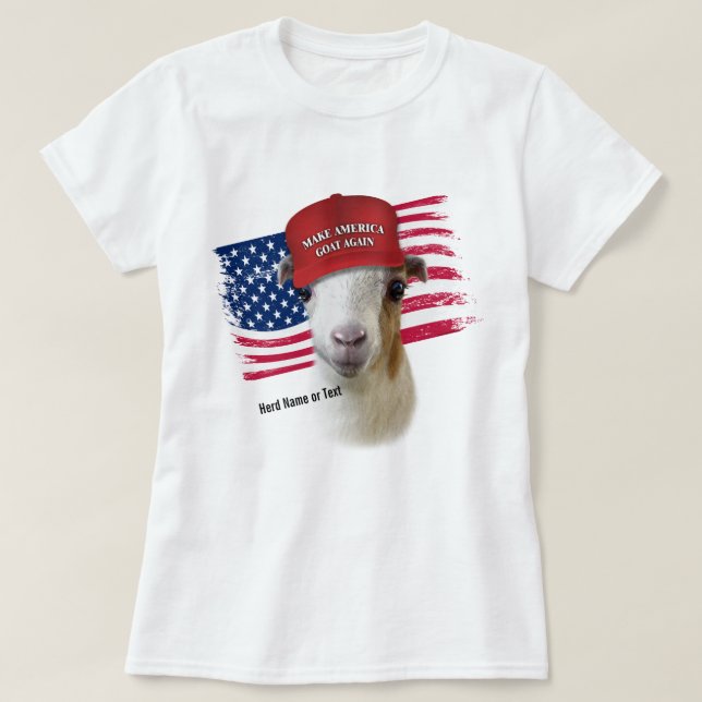 Camiseta Hacer que Estados Unidos vuelva a tener cabra de l (Diseño del anverso)