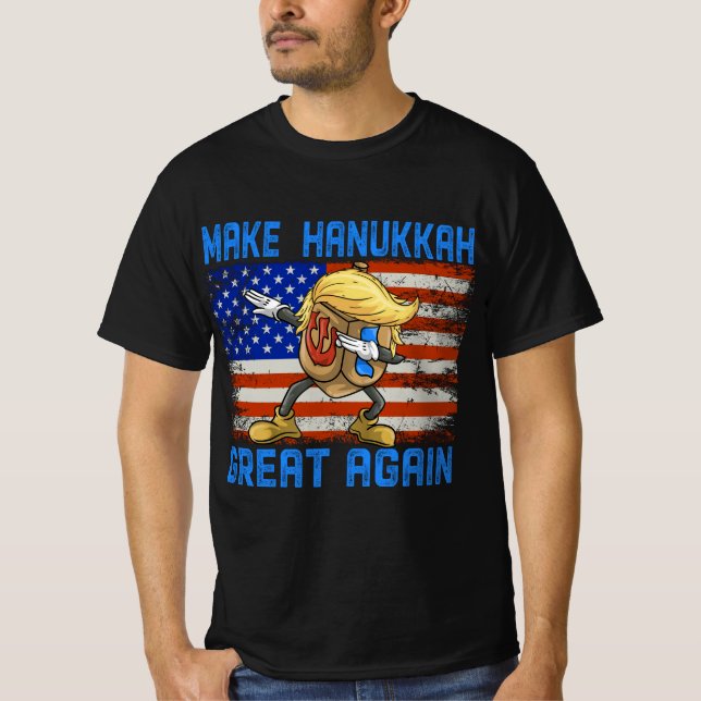Camiseta Hacer que Hanukkah sea grande de nuevo Chanukah di (Anverso)