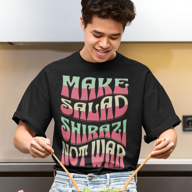 Camiseta Hacer que la ensalada Shirazi no sea guerra | Dive (Make Salad Shirazi Not War | Funny Persian T-Shirt)