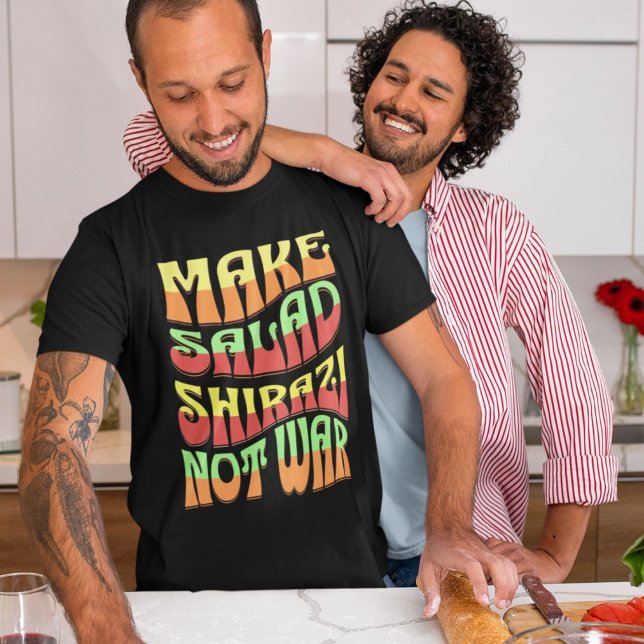 Camiseta Hacer que la ensalada Shirazi no sea guerra | Dive (Make Salad Shirazi Not War | Funny Iranian T-Shirt)