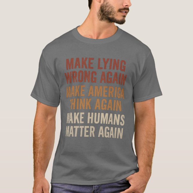CAMISETA HACER QUE LA MENTALIDAD SE EQUIVOQUE DE NUEVO (Anverso)