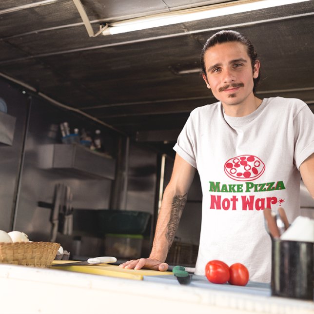 Camiseta Hacer que la pizza no sea guerra (Subido por el creador)