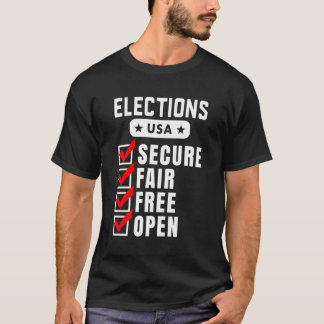 Camiseta Hacer Que Las Elecciones Sean Más Seguras, Libres