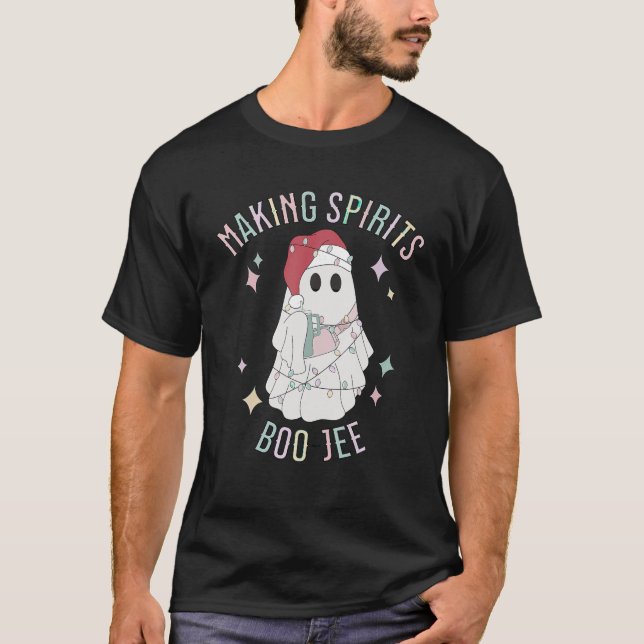 Camiseta Hacer que los espíritus boojee fantasma sostengan  (Anverso)