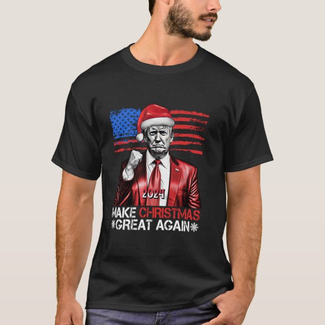 Camiseta Hacer que los Navidades salgan de nuevo Trump Sant (Anverso)
