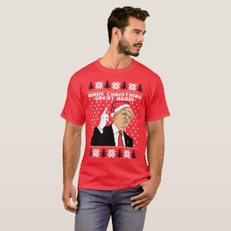 Camiseta Hacer que los navidades se rancien de nuevo Trump