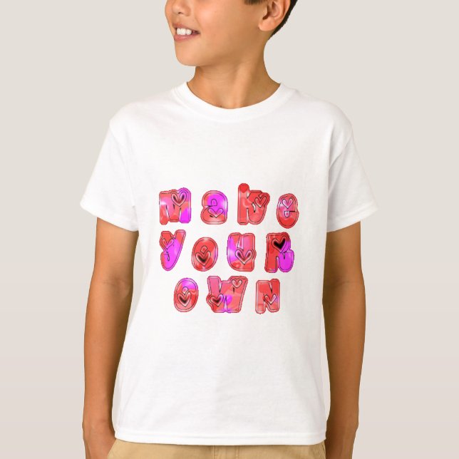Camiseta Hacer que sus propios corazones Art Print Design (Anverso)