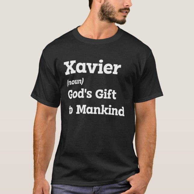 Camiseta Hacer Sonreír A Xavier Con Esta Divertida Definici (Anverso)