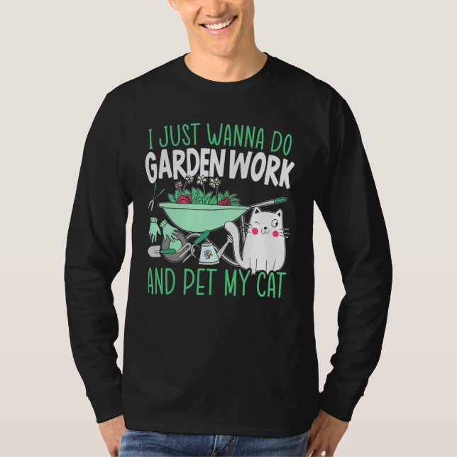 Camiseta Hacer Trabajo Jardín Y Mascota Mis Herramientas De (Anverso)