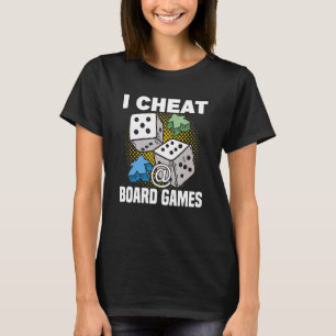 Camiseta hacer trampa en tableta de juego de tablero de jue
