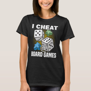 Camiseta hacer trampa en tableta de juego de tablero de jue