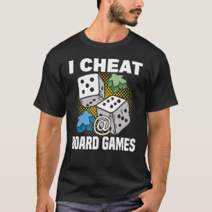 Camiseta hacer trampa en tableta de juego de tablero de jue