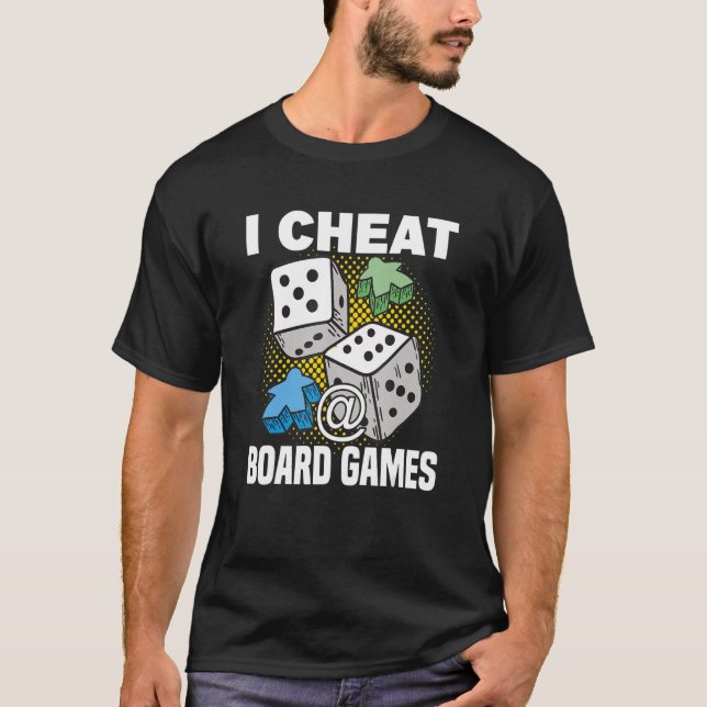 Camiseta hacer trampa en tableta de juego de tablero de jue (Anverso)