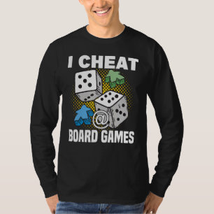 Camiseta hacer trampa en tableta de juego de tablero de jue