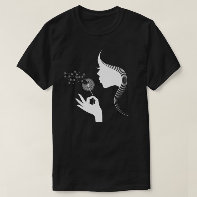 Camiseta Hacer un Dandelion de deseo Imprimir Premium1 (Diseño del anverso)