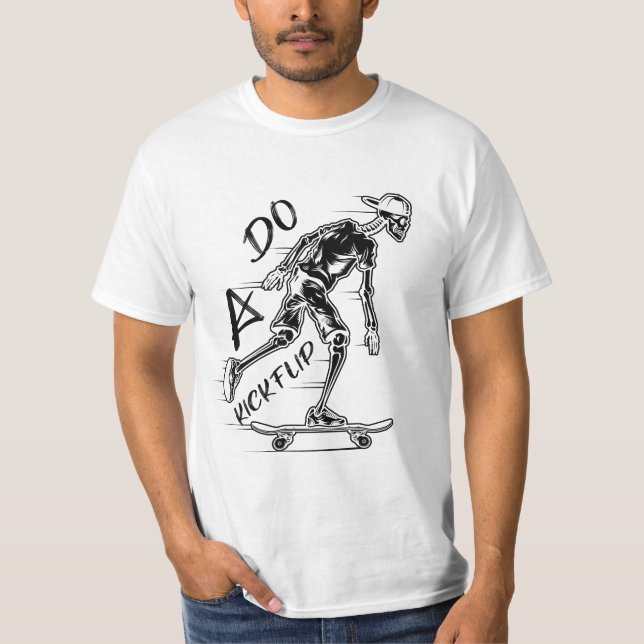 Camiseta hacer un kickflip:camiseta clásica (Anverso)