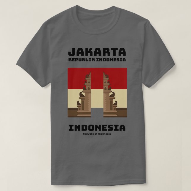 Camiseta hacer un viaje a Indonesia (Diseño del anverso)