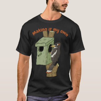 Camiseta Hacerlo Mío. Rebelde de pájaros de madera.