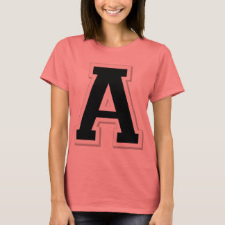 Camiseta Hacerlo notar letra inicial a cantante de mujer ne