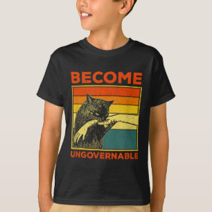 Camiseta Hacerse ingobernable - Gracioso gato negro mordaz