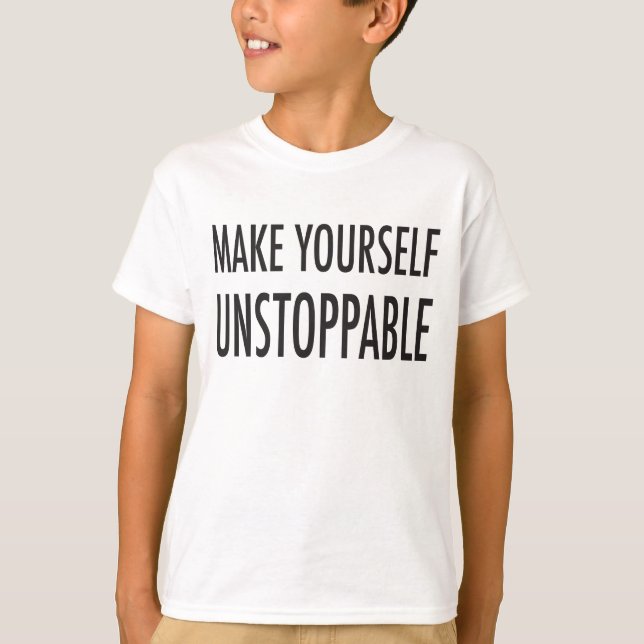 Camiseta Hacerte imparable - Texto Inspirador (Anverso)