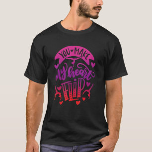 Camiseta Haces El día de San Valentín de la Gimnasia Flip d