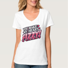 Camiseta Haces mi diseño tipográfico mareado del corazón