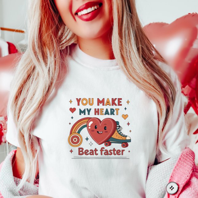 Camiseta Haces Que Mi Corazón Golpee Más Rápido, Divertido  (Subido por el creador)