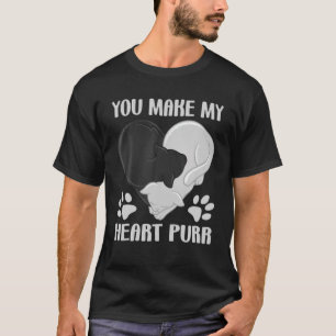 Camiseta Haces Que Mi Corazón Purr Meow Kitty Funny Cat Da