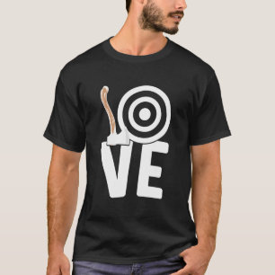 Camiseta Hacha de lanzamiento del eje de amor lanzador de h