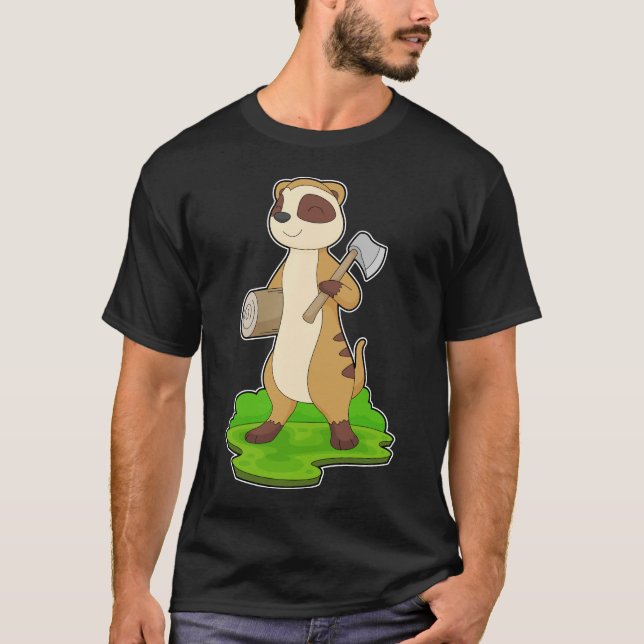 Camiseta Hacha de leñador suricata (Anverso)