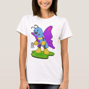 Camiseta Hacha Leñadora Mariposa Bosque