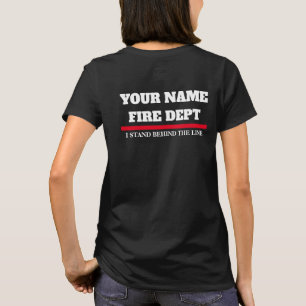 Camiseta Hachas cruzadas ESPOSA del BOMBERO (nombre del