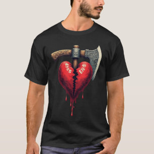 Camiseta Hachas de Corazón Roto Exes - Fin del Amor