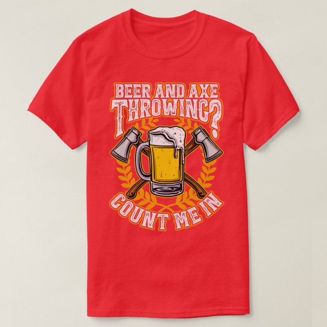 Camiseta Hachet divertido de Ax y Beer (Diseño del anverso)