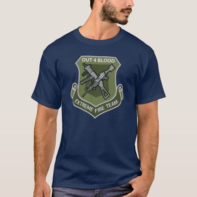 Camiseta Hacia fuera sangre 4 (Anverso)