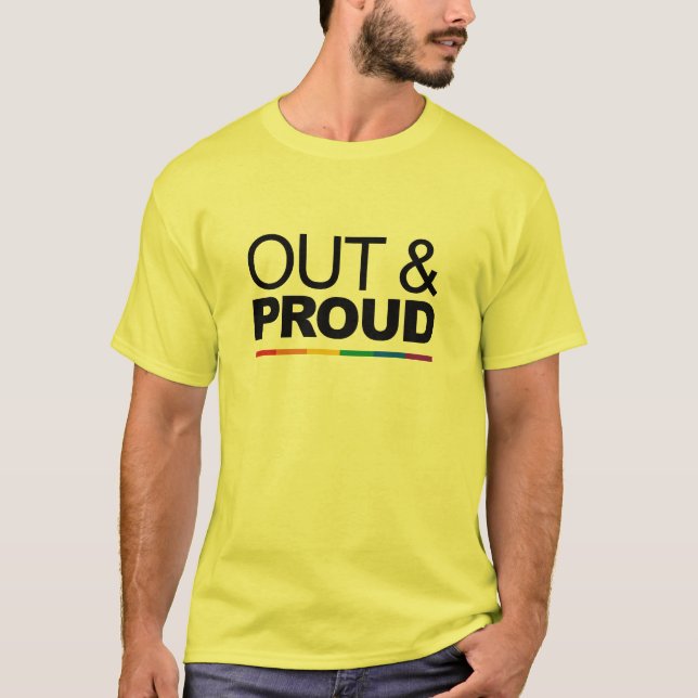 CAMISETA HACIA FUERA Y ORGULLOSO (Anverso)