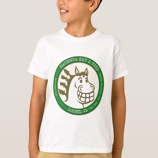 Camiseta Hacienda heno y logotipo de la alimentación (Anverso)