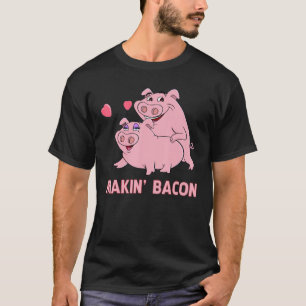 Camiseta Haciendo Bacon  Cerdos Rosados Gráficos Hombres Mu