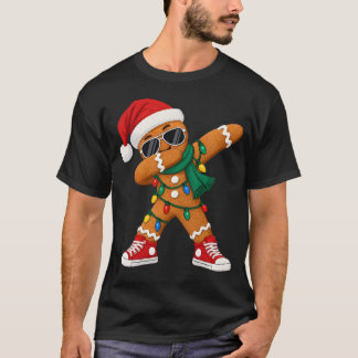 Camiseta Haciendo Dab con Pan de Jengibre Navidad Divertida